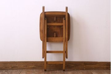 ヴィンテージ家具　英国ビンテージ　1970年　折りたたみ椅子(フォールディングスツール)(3)
