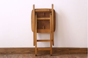 ヴィンテージ家具　英国ビンテージ　1970年　折りたたみチェア(フォールディングスツール)(1)