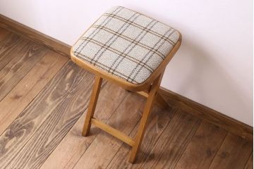 ヴィンテージ家具　英国ビンテージ　1970年　折りたたみチェア(フォールディングスツール)(2)