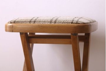 ヴィンテージ家具　英国ビンテージ　1970年　折りたたみチェア(フォールディングスツール)(2)