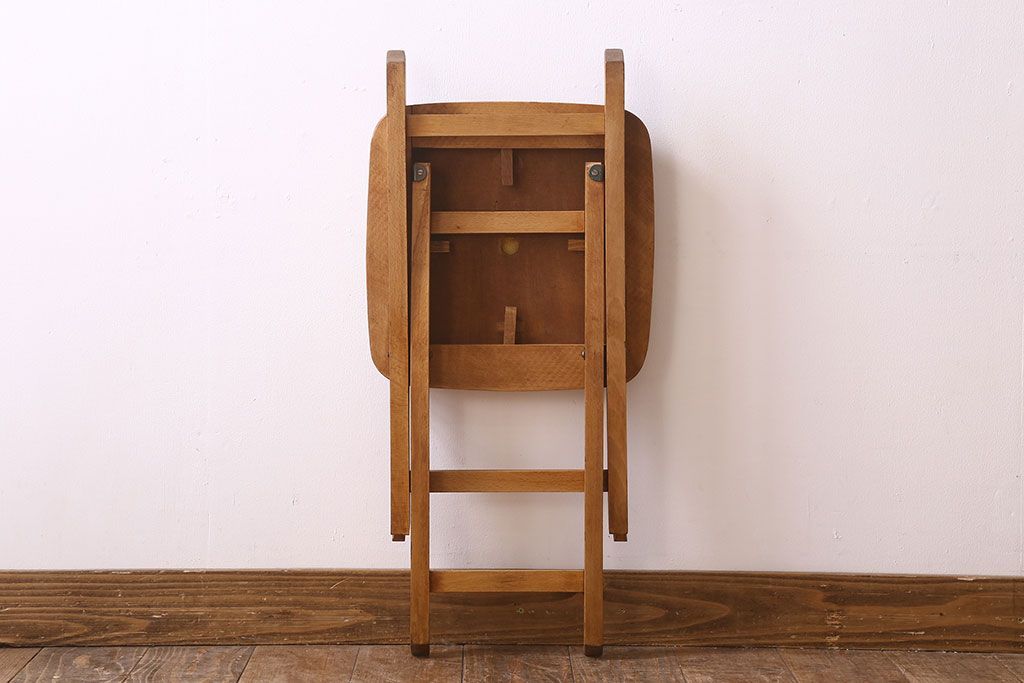 ヴィンテージ家具　英国ビンテージ　1970年　折りたたみチェア(フォールディングスツール)(2)