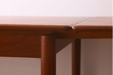 【T様ご成約分】北欧家具　シンプルなビンテージダイニングテーブル(エクステンションテーブル)(3)