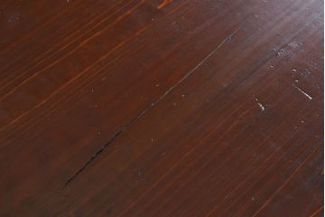 アンティーク家具　古い木製　檜材　大きなアンティーク両袖机