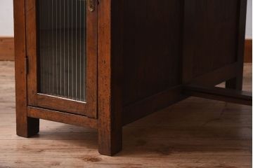 アンティーク家具　古い木製　檜材　大きなアンティーク両袖机