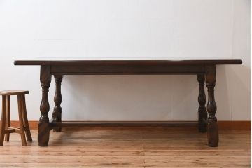 中古美品　松本民芸家具　L・T型卓(ダイニングテーブル)(定価約45万9千円)