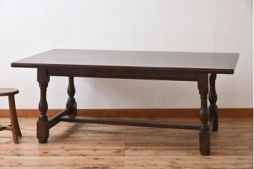 中古美品　松本民芸家具　L・T型卓(ダイニングテーブル)(定価約45万9千円)