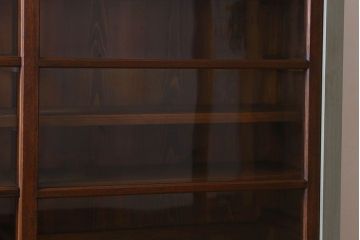 【F様ご成約分】オリーブグリーンペイント　ガラス引き戸　薄型　大きな収納棚