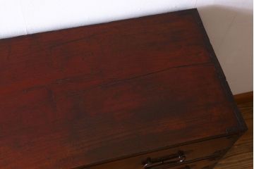 アンティーク家具　最上箪笥(衣装箪笥)　古民具・骨董　前面栗材
