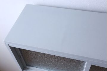 アンティーク家具　カップボード　アンティーク　おしゃれなペイント収納棚(食器棚)