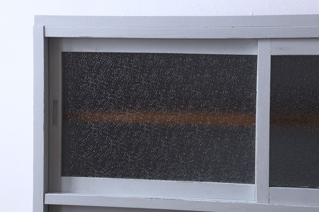 アンティーク家具　カップボード　アンティーク　おしゃれなペイント収納棚(食器棚)