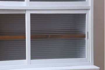 アンティーク家具　カップボード　アンティーク　おしゃれなペイント収納棚(食器棚)