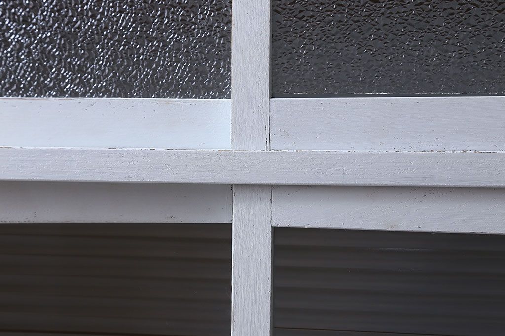 アンティーク家具　カップボード　アンティーク　おしゃれなペイント収納棚(食器棚)