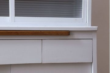 アンティーク家具　カップボード　アンティーク　おしゃれなペイント収納棚(食器棚)