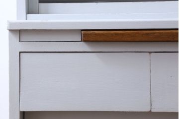 アンティーク家具　カップボード　アンティーク　おしゃれなペイント収納棚(食器棚)