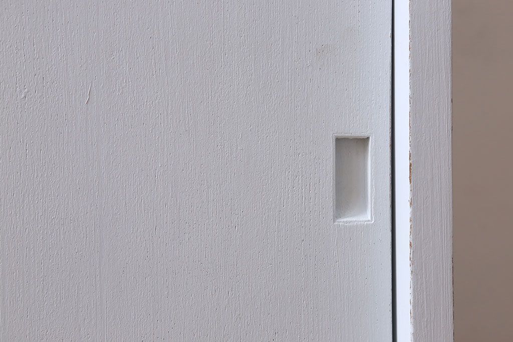 アンティーク家具　カップボード　アンティーク　おしゃれなペイント収納棚(食器棚)