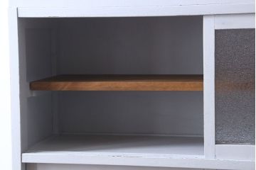 アンティーク家具　カップボード　アンティーク　おしゃれなペイント収納棚(食器棚)