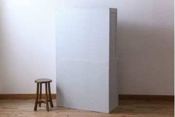 アンティーク家具　カップボード　アンティーク　おしゃれなペイント収納棚(食器棚)