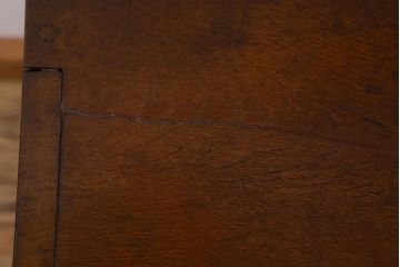 アンティーク家具　チェッカーガラス引き戸!アンティークのローボード(ローチェスト)