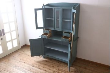 アンティーク家具　フランスアンティーク　大きなキャビネット(カップボード)　パイン材製