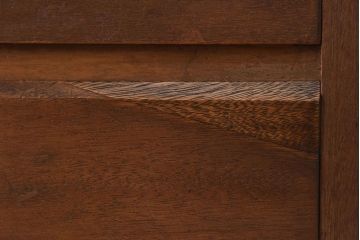 レトロ家具　ラワン材製　シンプル　昭和レトロな古い木の片袖机