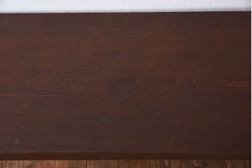 アンティーク家具　古い天板一枚板!シンプルな鉄脚テーブル