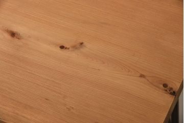 アンティーク家具　古い天板一枚板!檜材製　シンプルな鉄脚テーブル