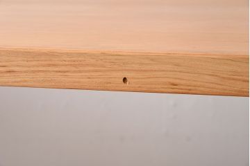アンティーク家具　古い天板一枚板!檜材製　シンプルな鉄脚テーブル