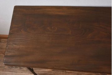 天板一枚板!古材をリメイクしたシンプルな鉄脚テーブル