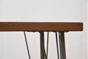 天板一枚板!古材をリメイクしたシンプルな鉄脚テーブル ラワン材製