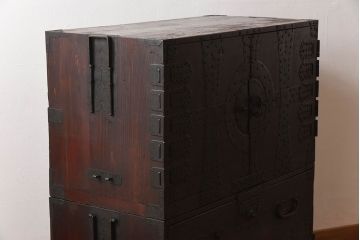 アンティーク家具　古民具・骨董　アンティークの重ね観音衣装箪笥