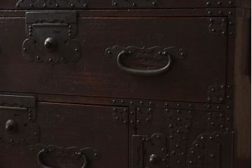 アンティーク家具　古民具・骨董　アンティークの重ね観音衣装箪笥