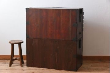 アンティーク家具　古民具・骨董　アンティークの重ね観音衣装箪笥