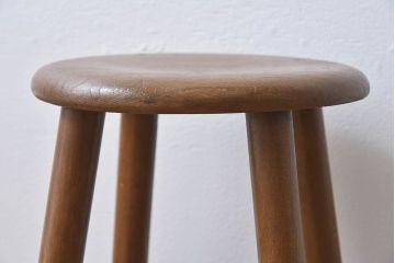 アンティーク雑貨　シンプル　アンティーク　古い木の丸型スツール