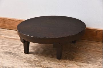 アンティーク家具　古い木の小さなアンティークちゃぶ台