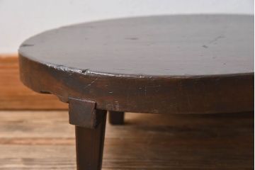 アンティーク家具　古い木の小さなアンティークちゃぶ台