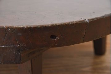 アンティーク家具　古い木の小さなアンティークちゃぶ台