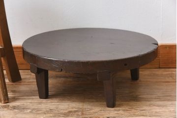 アンティーク家具　古い木の小さなアンティークちゃぶ台