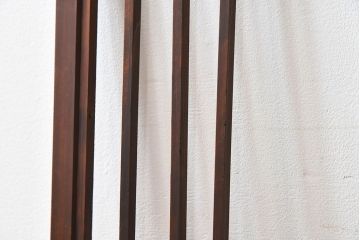 古い木のレトロなアンティークガラス戸(窓)2枚セット