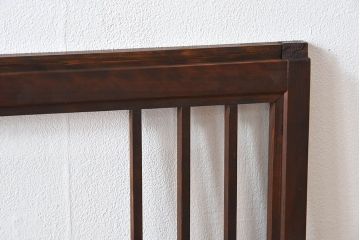 古い木のレトロなアンティークガラス戸(窓)2枚セット