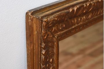 アンティーク雑貨　イギリスアンティーク　モールディングミラー　ゴールド