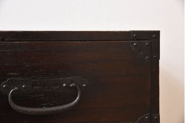 アンティーク家具　鉄脚付き!アンティークの衣装箪笥ローボード