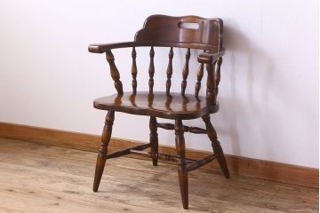 中古　飛騨産業キツツキマーク　穂高シリーズ　キャプテンチェア(2)