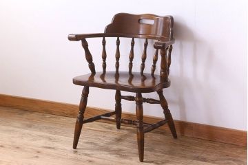 中古　飛騨産業キツツキマーク　穂高シリーズ　キャプテンチェア(3)