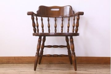 中古　飛騨産業キツツキマーク　穂高シリーズ　キャプテンチェア(3)