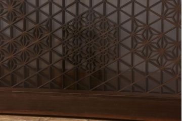 アンティーク雑貨 組子が美しい欄間(明り取り) 両面ガラス入り 和製アンティーク