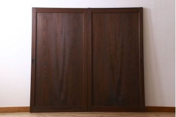 美品　和製アンティークの板戸2枚セット(1)