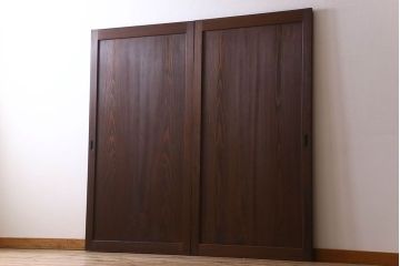 美品　和製アンティークの板戸2枚セット(2)
