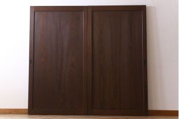 美品　和製アンティークの板戸2枚セット(2)