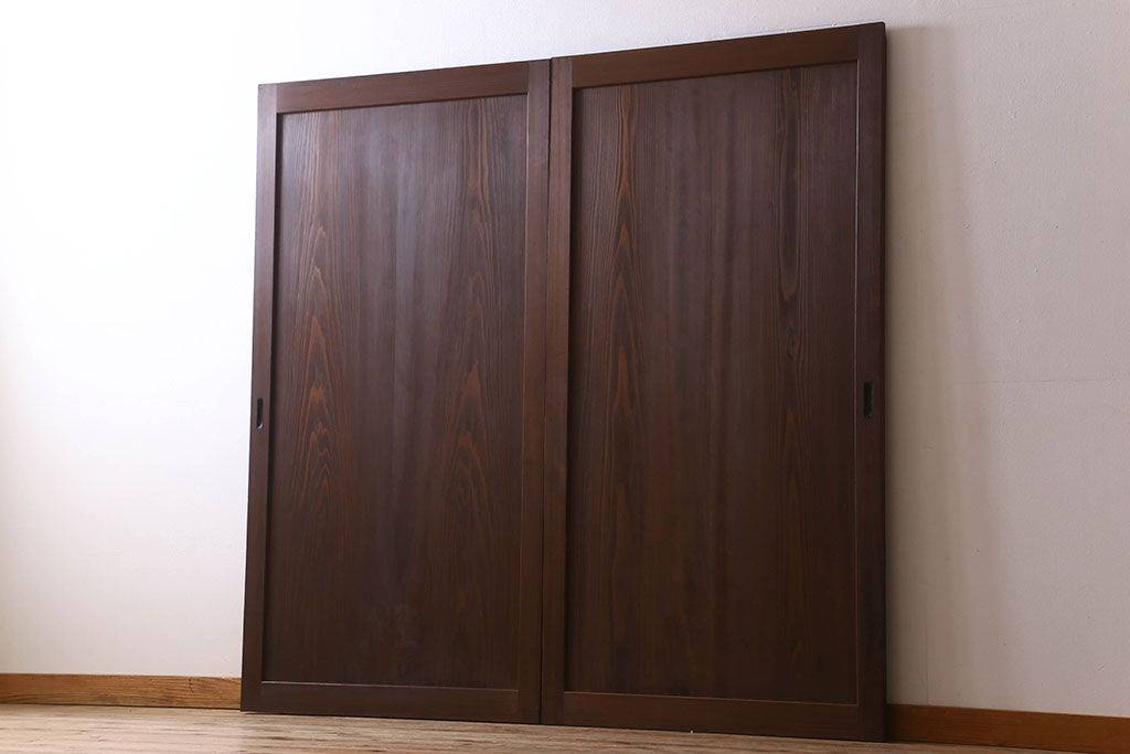 美品　和製アンティークの板戸2枚セット(2)