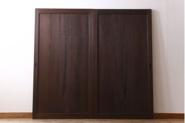 美品　和製アンティークの板戸2枚セット(2)